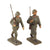 Original German WWII Haußer - Elastolin Modular Wooden Trench Section, Artillery Emplacement with Tin Litho Cannon, and Horse-Drawn Wagon with (4) 70mm Composition Soldiers Original Items