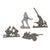 Original German WWII Era Toy Lot with Brass Stuka Plane, Ceramic Soldier Pins, and Early Plastic Toys