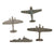 Original German WWII Era Toy Lot with Brass Stuka Plane, Ceramic Soldier Pins, and Early Plastic Toys