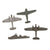 Original German WWII Era Toy Lot with Brass Stuka Plane, Ceramic Soldier Pins, and Early Plastic Toys