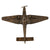 Original German WWII Era Toy Lot with Brass Stuka Plane, Ceramic Soldier Pins, and Early Plastic Toys