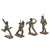 Original German WWII Era Lineol Rare Small Scale Toy Soldiers with Horse-Drawn Wagon & GAMA Tank - 19 Items Total