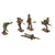 Original German WWII Era Lineol Rare Small Scale Toy Soldiers with Horse-Drawn Wagon & GAMA Tank - 19 Items Total