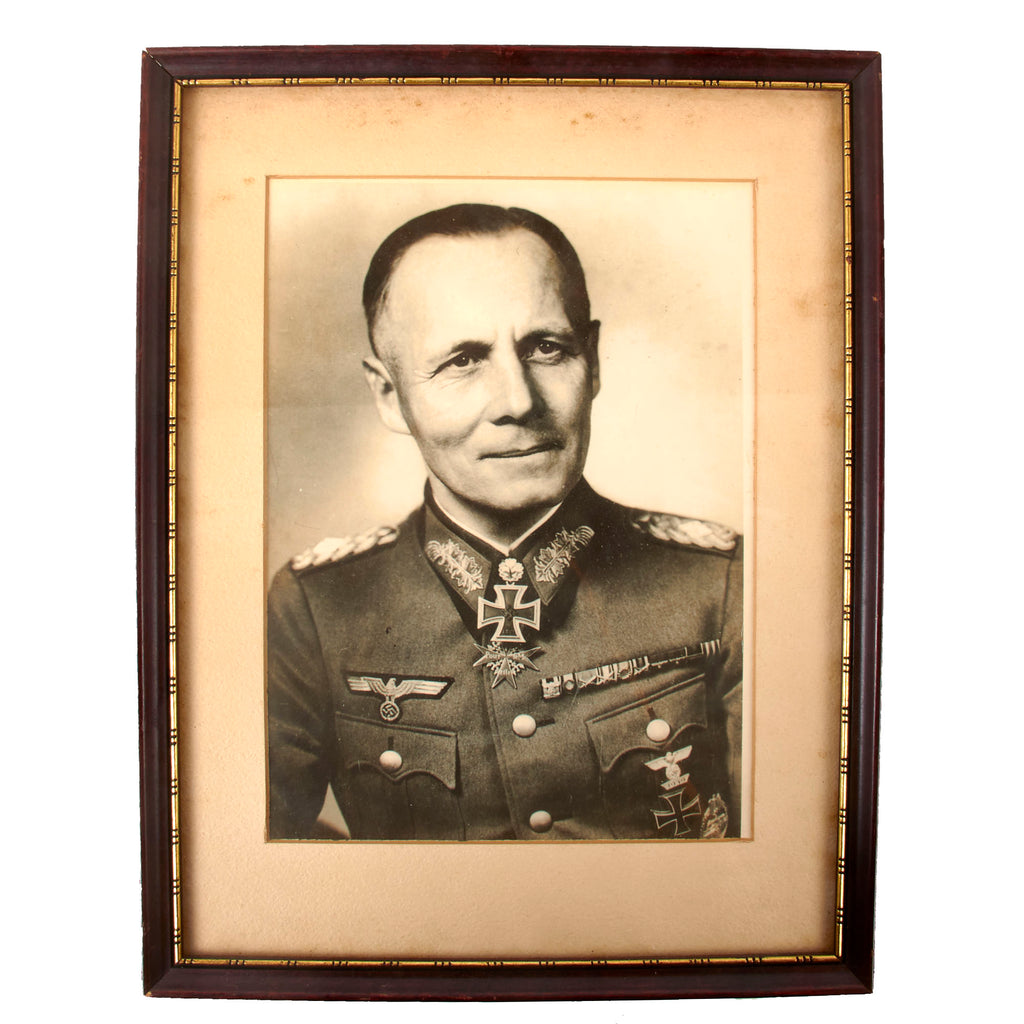 DRAFT Original German WWII Generalfeldmarschall Erwin Rommel 9cm x 14cm Signed Illustrated Portrait Postcard (Copy) Original Items