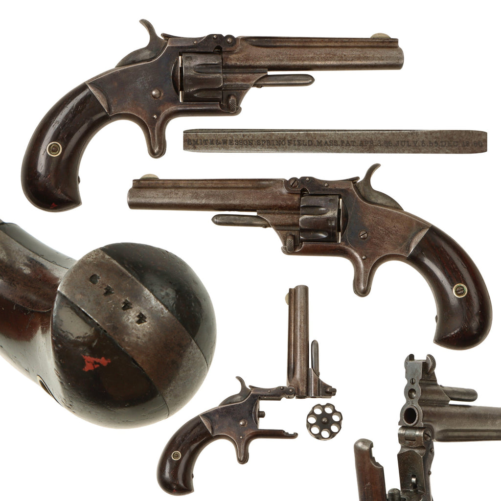 Original U.S. Antique Smith & Wesson Model 1 3rd Issue Revolver in .22 Short with Excellent Bore - Matching Serial 4449 Original Items