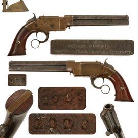 Original U.S. Civil War Rare Volcanic Repeating Arms Co. .41cal No. 2 Navy Holster Pistol with 8” Barrel Serial 1323 - Made Circa 1857