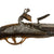 Original Early 19th Century Matched Pair of Ottoman Flintlock Holster Pistols with Gilt Embossed and Engraved Nickel Alloy Fittings - Circa 1800