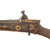 Original Ottoman Empire Miquelet Lock Rifled Shishana Carbine with Damaged Brass and Bone Inlaid Stock, Faux Damascus Barrel, and Ball Trigger, circa 1800