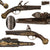 Original 18th-Century Italian Flintlock Tinder Lighter by G. Bonardi with Pocket-Pistol Form and Pop-Open Faux Barrel