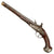 Original 18th Century Italian Silver-Mounted Flintlock Pistol with Carved Flamed Stock, Grotesque Mask Butt Cap, and Perforated Side Plate - Circa 1780