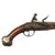 Original 18th Century Italian Silver-Mounted Flintlock Pistol with Carved Flamed Stock, Grotesque Mask Butt Cap, and Perforated Side Plate - Circa 1780