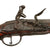 Original 18th Century Italian Silver-Mounted Flintlock Pistol with Carved Flamed Stock, Grotesque Mask Butt Cap, and Perforated Side Plate - Circa 1780