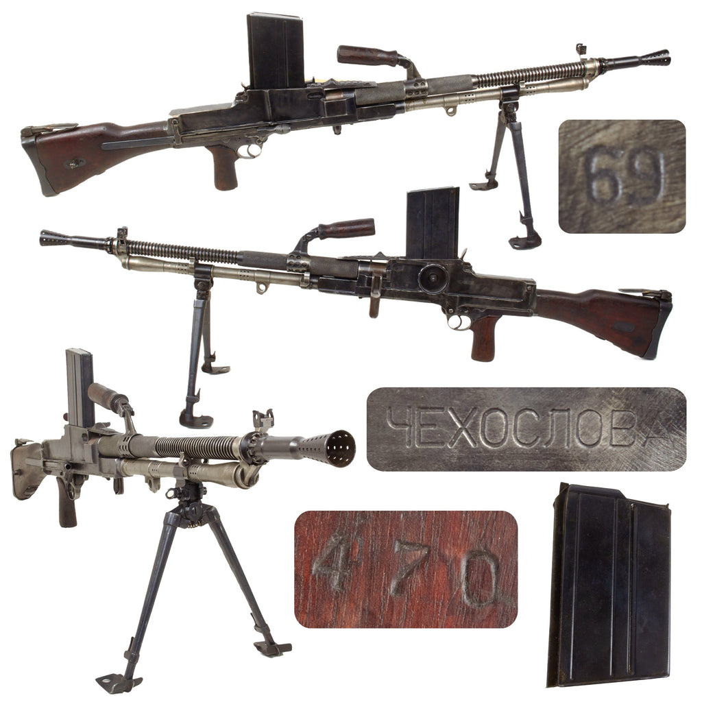 Original Czech Pre-WWII Yugoslavian Contract ZB-30J German MG30(t) Display Machine Gun with Pre-War Magazine Original Items