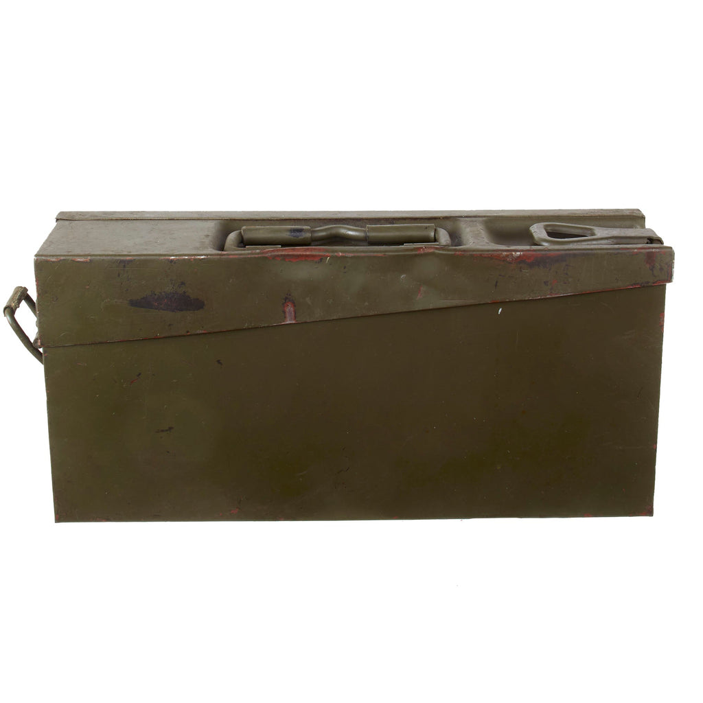 Original German WWII MG 34/42 Patronenkasten 34 Steel Ammunition Can Modified for Longer Cartridges - 1941 Dated Original Items