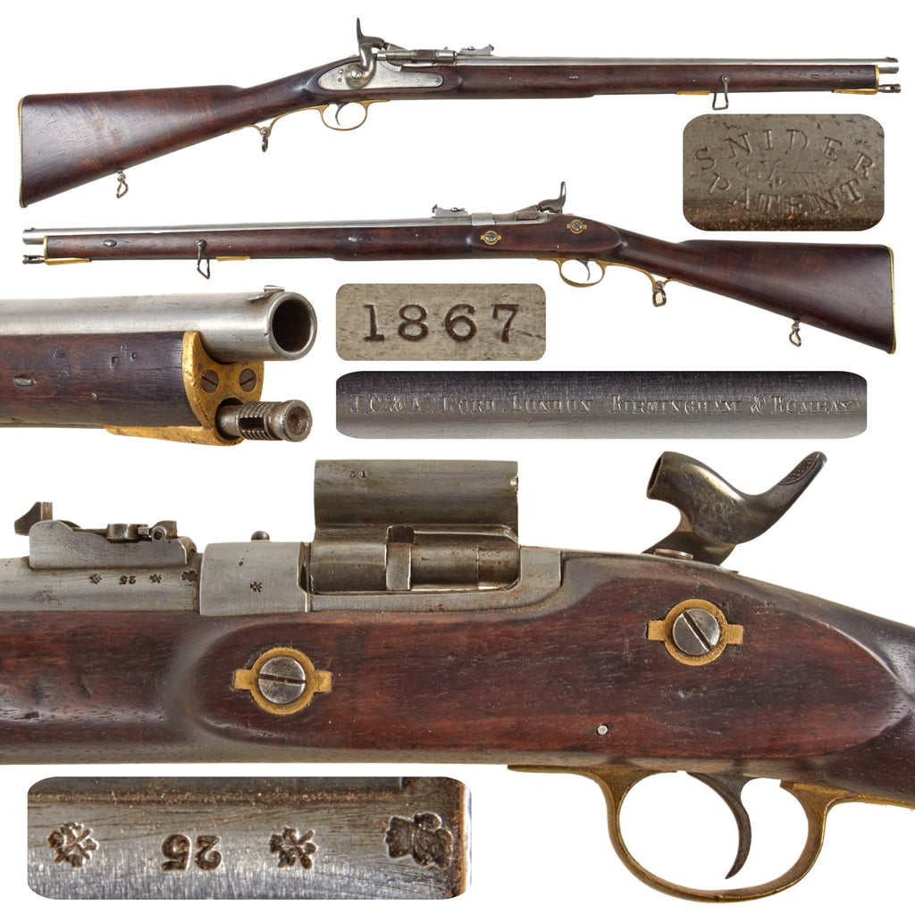 Original British Snider Mk.II Cavalry Carbine by J.C. & A. Lord Dated 1867 Restocked in Nepal with Figured Stock Original Items