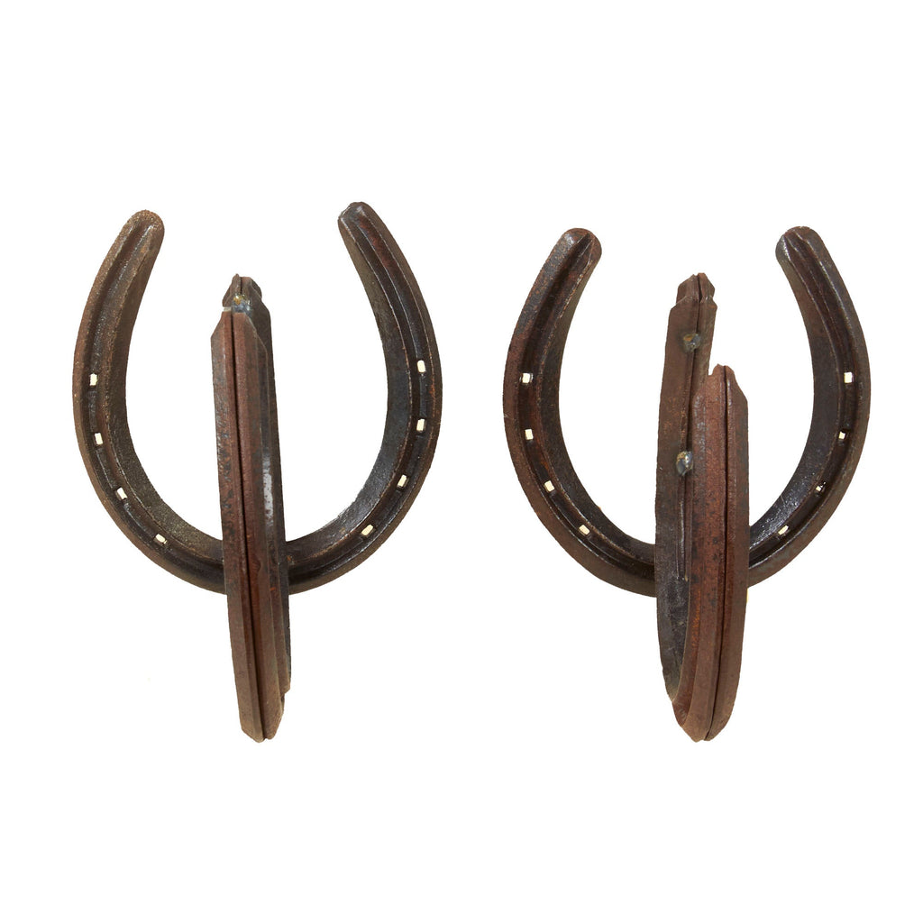 Original Set of Horseshoe Wall Gun Mounts with Maker Marks Original Items