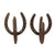 Original Set of Horseshoe Wall Gun Mounts with Maker Marks Original Items