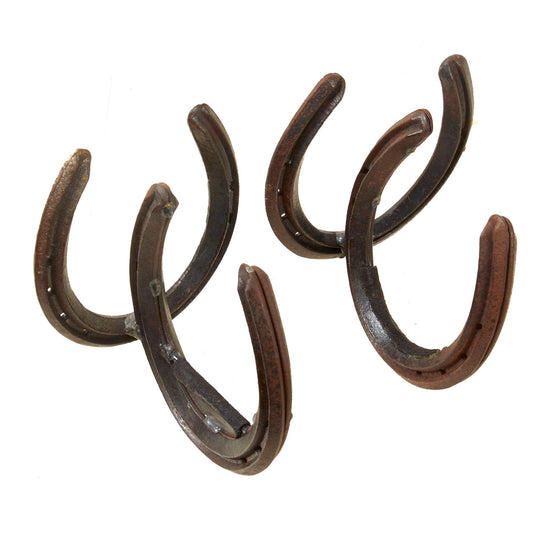 Original Set of Horseshoe Wall Gun Mounts with Maker Marks Original Items