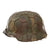 Original German WWII M40 Refurbished 12th SS Panzer HJ at Caan & Falaise Chicken Wire Camouflage Helmet - Stamped EF64 Original Items