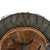 Original German WWII M40 Refurbished 12th SS Panzer HJ at Caan & Falaise Chicken Wire Camouflage Helmet - Stamped EF64 Original Items