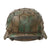 Original German WWII M40 Refurbished WWII Operation Market Garden 9th SS Panzer "Hohenstaufen" Helmet - Stamped EF66 Original Items