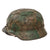 Original German WWII M40 Refurbished WWII Operation Market Garden 9th SS Panzer "Hohenstaufen" Helmet - Stamped EF66 Original Items