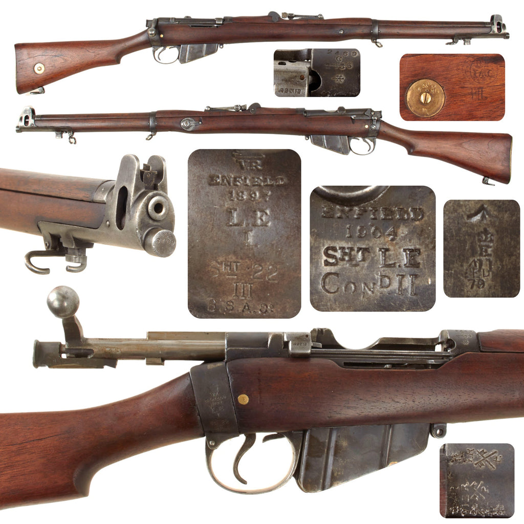 Original British WWI & WWII Lee-Enfield MkI Dated 1897 Converted to S.M.L.E. in 1904 and then to .22 Trainer - Serial C 2469 Original Items