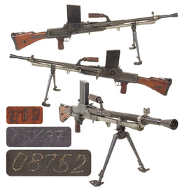 Original Czech Pre-WWII Yugoslavian Contract ZB-30J German MG30(t) Display Machine Gun with 1937 Dated Magazine