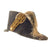 Original WWI Imperial German Officer Chapeau bras Bicorn Fore-and-Aft Hat with Prussian Cockade & Frederick III Button - Only Served 6 Months