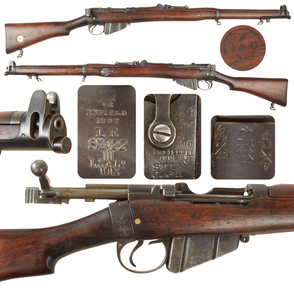 Original British WWI & WWII Lee-Enfield MkI Dated 1897 Converted to S.M.L.E. in 1905 and then to .22 Trainer in 1913 - Serial 713