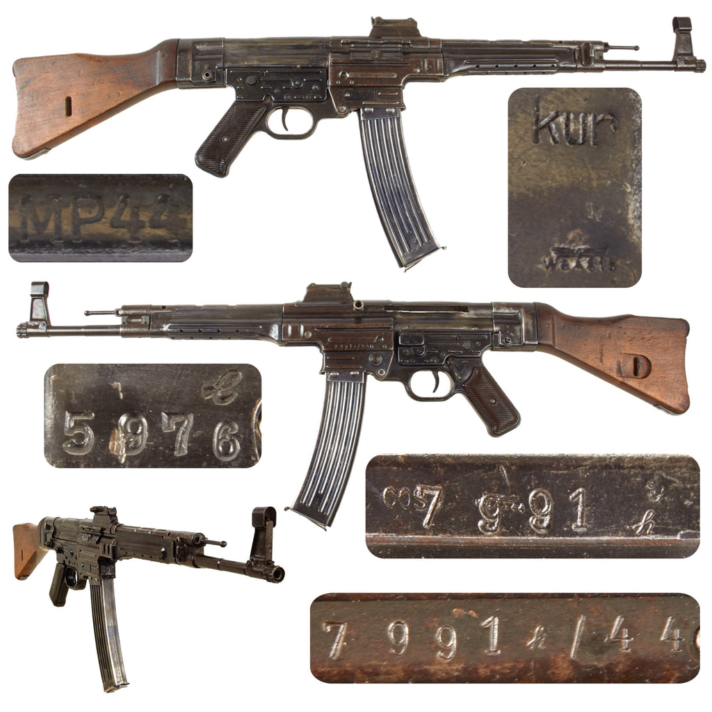 Original German WWII MP44 STG 44 Sturmgewehr Demilled Receiver Display Gun Dated 1944 with Magazine - Serial 7991 h Original Items