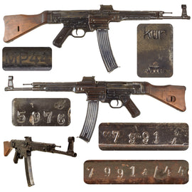 Original German WWII MP44 STG 44 Sturmgewehr Demilled Receiver Display Gun Dated 1944 with Magazine - Serial 7991 h