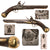 Original British Napoleonic Era Pattern 1800 Tower Marked Long Sea Service Flintlock Pistol with Belt Hook - circa 1805 Original Items