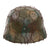 Original German WWII M40 Refurbished Normandy Hedgerow Camouflage Chicken Wire SS Helmet - Stamped EF66 Original Items