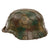Original German WWII M40 Refurbished Normandy Hedgerow Camouflage Chicken Wire SS Helmet - Stamped EF66 Original Items