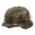 Original German WWII M40 Refurbished Normandy Hedgerow Camouflage Chicken Wire SS Helmet - Stamped EF66 Original Items