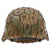 Original German WWII M40 Refurbished SS Southern Russian Front Chicken Wire Camouflage Helmet - Stamped EF64 Original Items