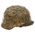 Original German WWII M40 Refurbished SS Southern Russian Front Chicken Wire Camouflage Helmet - Stamped EF64 Original Items