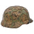Original German WWII M40 Refurbished SS Southern Russian Front Chicken Wire Camouflage Helmet - Stamped EF64 Original Items