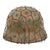 Original German WWII M40 Refurbished SS Southern Russian Front Chicken Wire Camouflage Helmet - Stamped EF64 Original Items