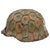 Original German WWII M40 Refurbished SS Southern Russian Front Chicken Wire Camouflage Helmet - Stamped EF64 Original Items