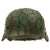 Original German WWII M40 Refurbished Battle of Kursk Camouflage Chicken Wire Helmet - Stamped EF66