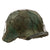 Original German WWII M40 Refurbished Battle of Kursk Camouflage Chicken Wire Helmet - Stamped EF66
