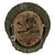 Original German WWII M40 Refurbished Battle of Kursk Camouflage Chicken Wire Helmet - Stamped EF66