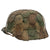 Original German WWII M40 Refurbished Battle of Saint-Lô Textured Camouflage Chicken Wire SS Helmet - Stamped EF66