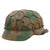 Original German WWII M40 Refurbished WWII Operation Market Garden 9th SS Panzer "Hohenstaufen" Camouflage Helmet - Stamped EF66 Original Items