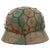 Original German WWII M40 Refurbished WWII Operation Market Garden 9th SS Panzer "Hohenstaufen" Camouflage Helmet - Stamped EF66 Original Items
