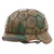 Original German WWII M40 Refurbished WWII Operation Market Garden 9th SS Panzer "Hohenstaufen" Camouflage Helmet - Stamped EF66 Original Items