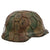 Original German WWII M40 Refurbished Battle of Saint-Lô Textured Camouflage Chicken Wire SS Helmet - Stamped EF64 Original Items