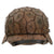 Original German WWII Refurbished M40 Deutsches Afrikakorp DAK Tunisia 1943 Chicken Wire Camouflage Helmet - Stamped Q66